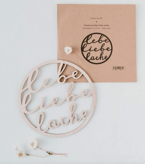 Wooden wreath Live Love Laugh - Image 6