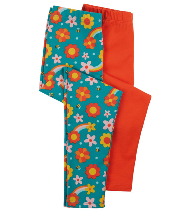 Bunte Mädchen Leggings im 2er-Pack, Dahlia Skies