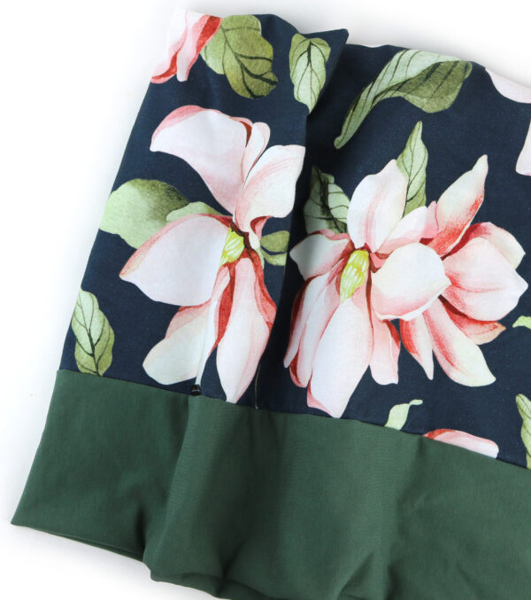 Loop made of light Sweat, Magnolias navy-green - Image 5