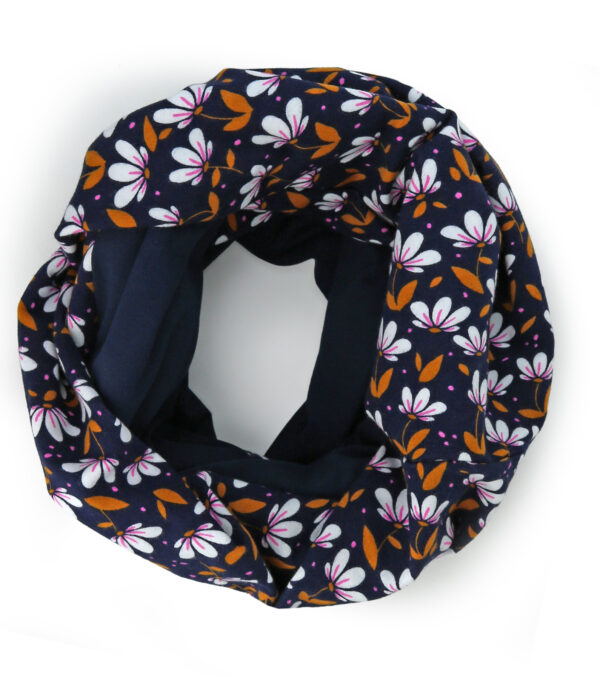 Loop made of light Sweat, Flowers navy