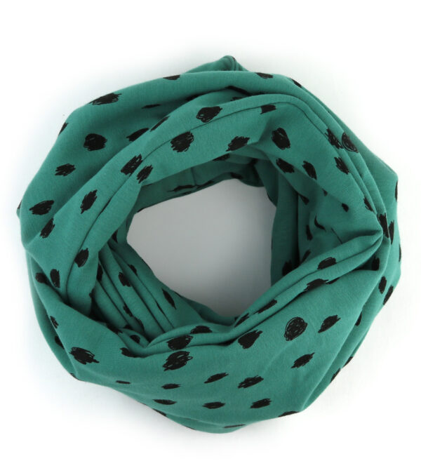 Loop made of light Sweat, Dots mint green
