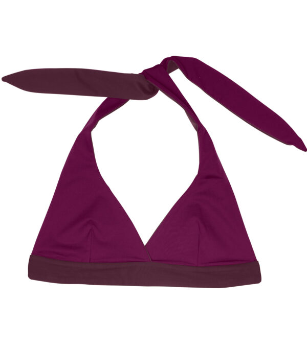 Wendbares Neckholder Top chocolate-berry – Bild 9