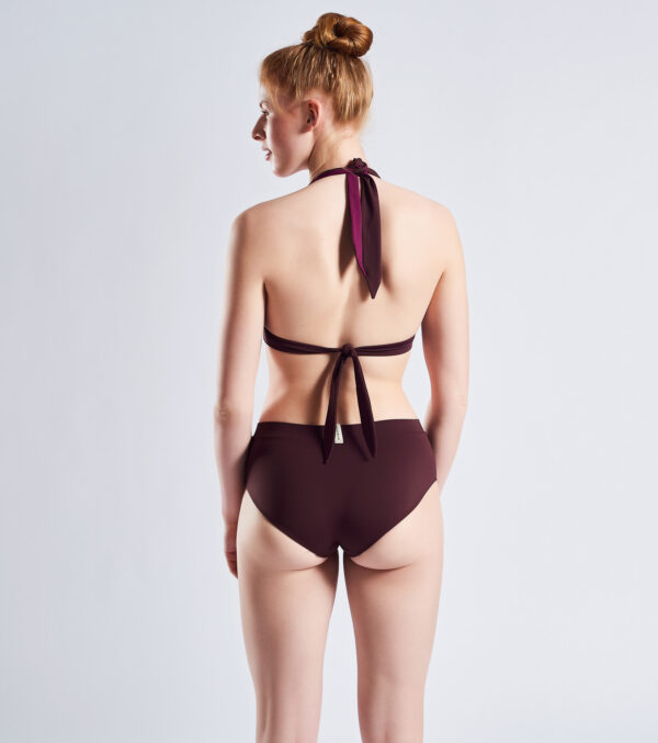 Wendbares Neckholder Top chocolate-berry – Bild 2