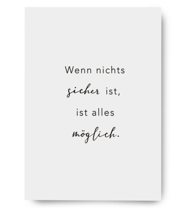 Spruchkarte A6, Alles möglich