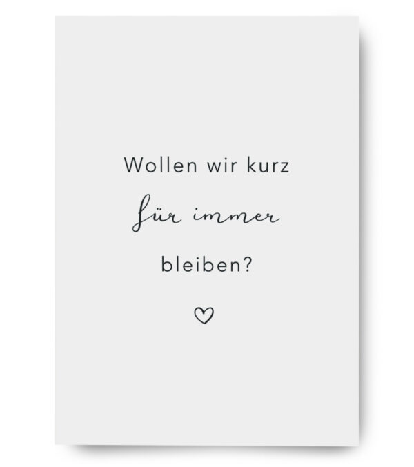Spruchkarte A6, Für immer