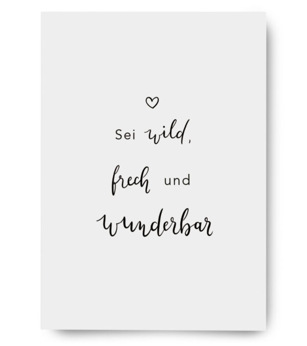 Greeting Card A6, Wildly cheeky and wonderful