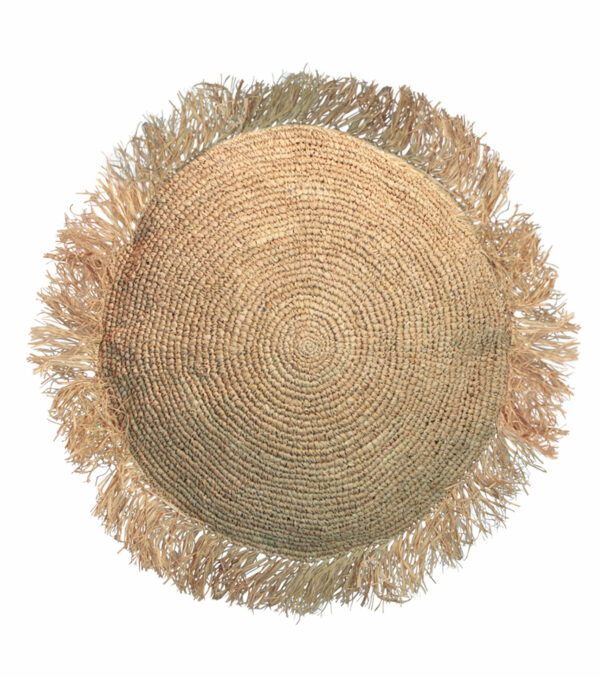 Cushion Cover Raffia 40 x 40 cm round