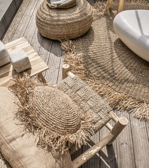 Cushion Cover Raffia 40 x 40 cm round - Image 3