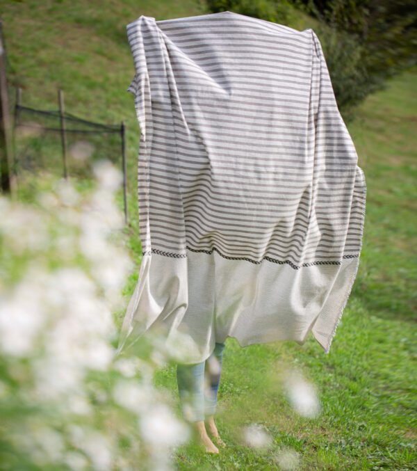 Summer towel Stripes anthracite - Image 3