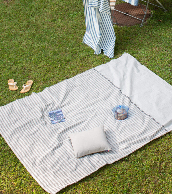 Summer towel Stripes anthracite - Image 2