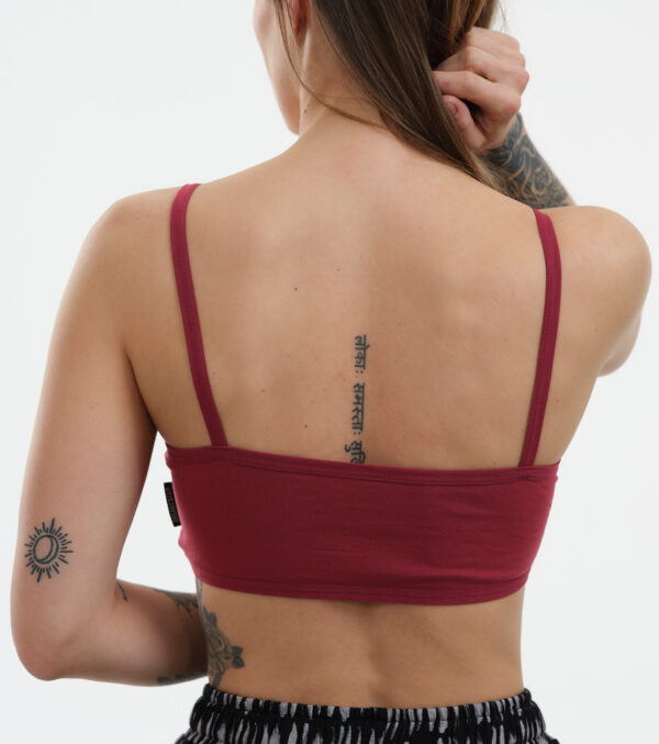 Organic Bandeau Bra burgundy - Image 6