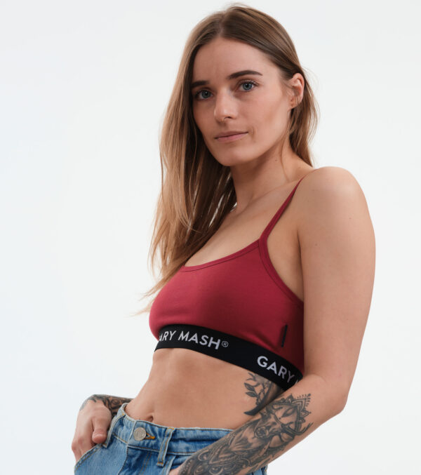 Organic Power Bandeau Bra burgundy - Image 3