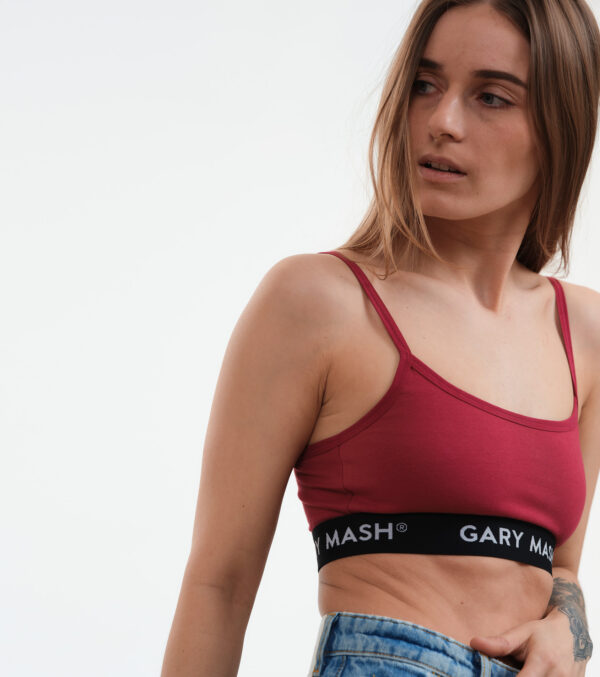Organic Power Bandeau Bra burgundy