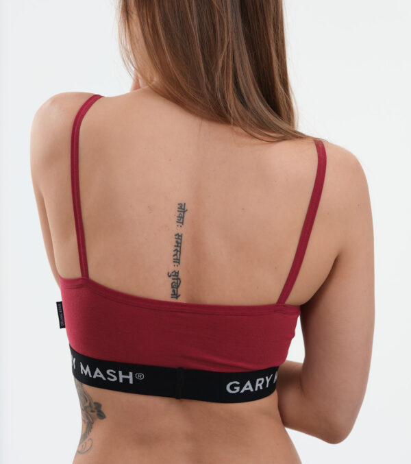 Organic Power Bandeau Bra burgundy - Image 4