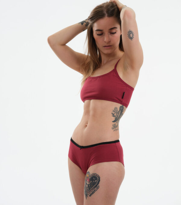 Ladies Hipsters 2-pack burgundy - Image 9