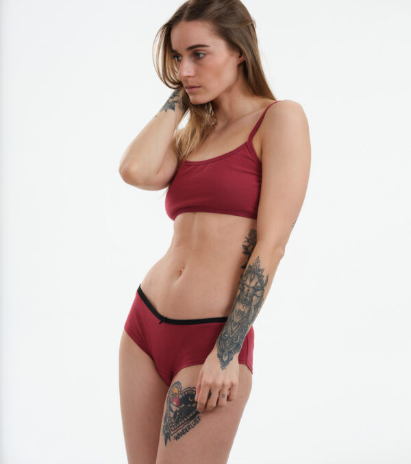 Ladies Hipsters 2-pack burgundy - Image 7