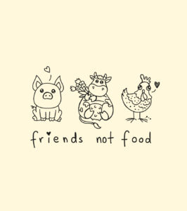 Cotton bag Friends not food - Image 4