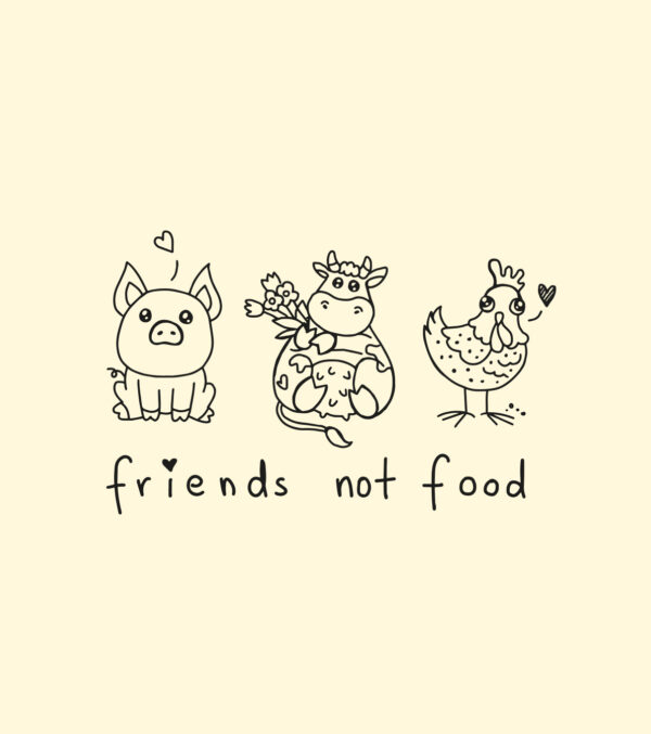 Cotton bag Friends not food - Image 2