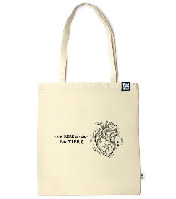 Cotton bag Heart for Animals