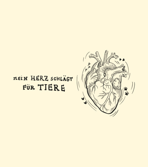Cotton bag Heart for Animals - Image 2