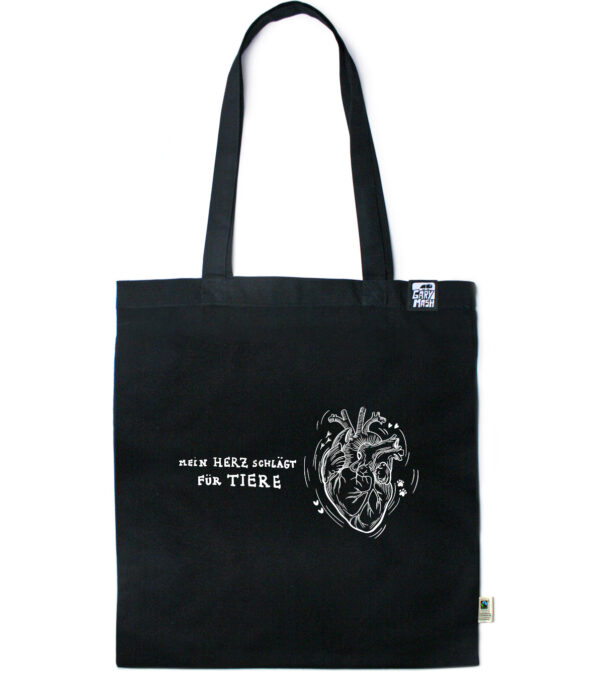 Cotton bag Heart for Animals - Image 3