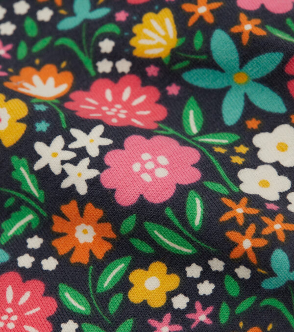 Colorful Girls Leggings in a 2-Pack, Indigo Floral - Image 2