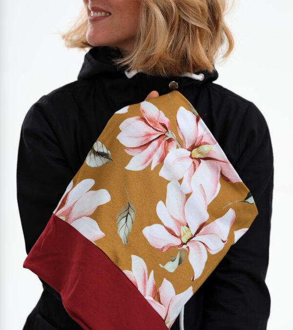 Loop made of light Sweat, Magnolias  curry-bordeaux - Image 2