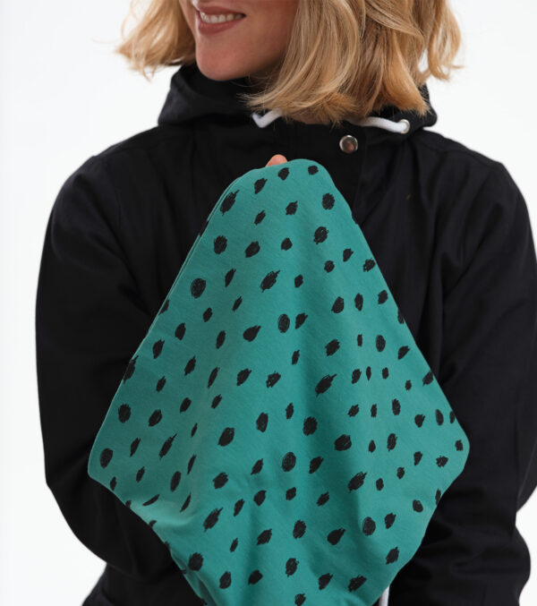 Loop made of light Sweat, Dots mint green - Image 3