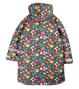 Bunter Kinder Regenmantel mit Blumen – Bild 2