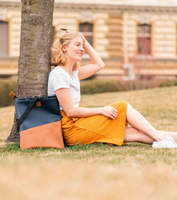 Rachel Allrounder Cactus Leather, navy-caramel - Image 4