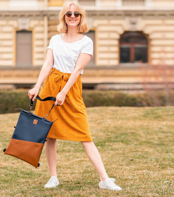 Rachel Allrounder Cactus Leather, navy-caramel - Image 2