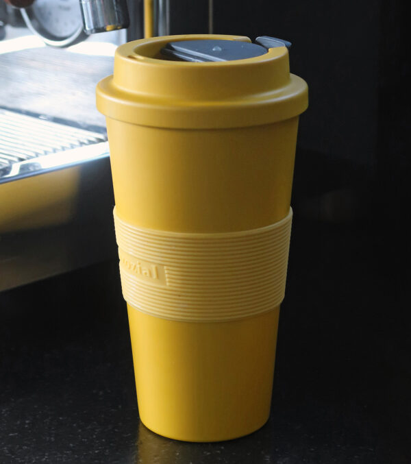 Coffee to-go Becher safrangelb – Bild 5