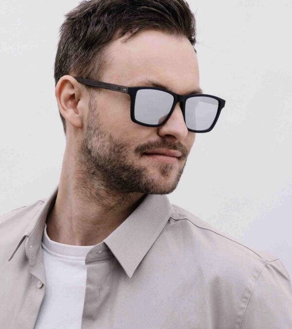 Sunglasses Anton black oak wood - Image 4