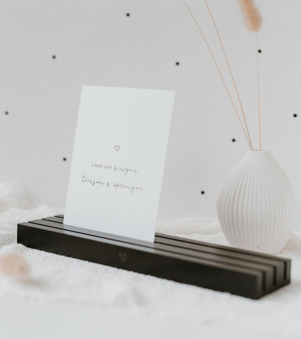 Card stand 25 cm with Heart