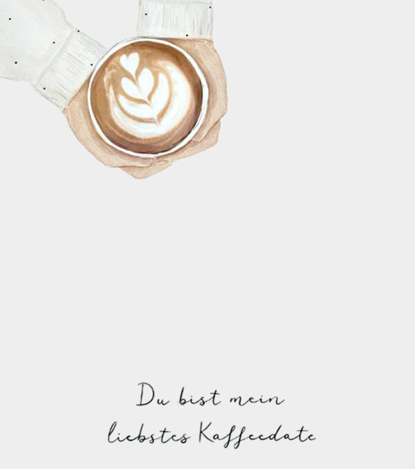 Greeting Card A6, Coffee date - Image 2