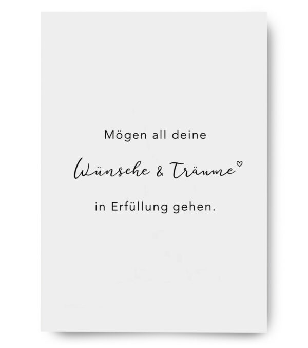 Spruchkarte A6, Wünsche & Träume