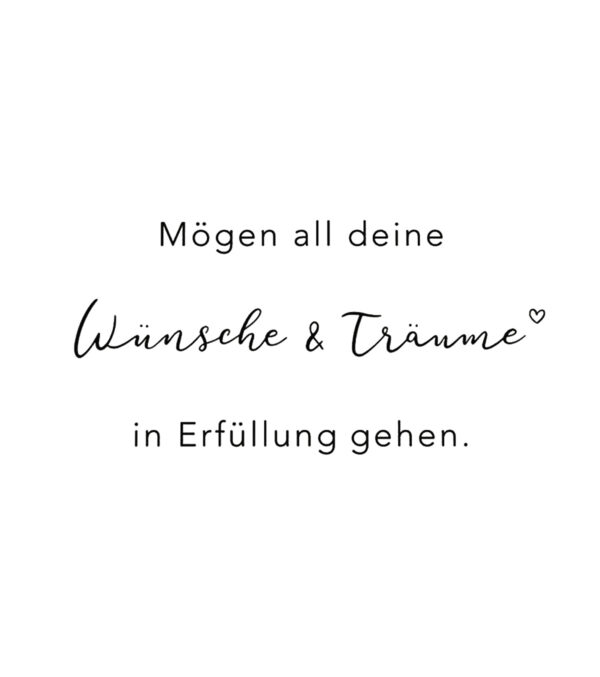 Spruchkarte A6, Wünsche & Träume – Bild 2