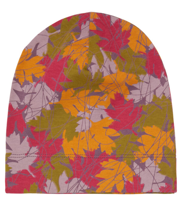 Beanie Mütze mit Blättern