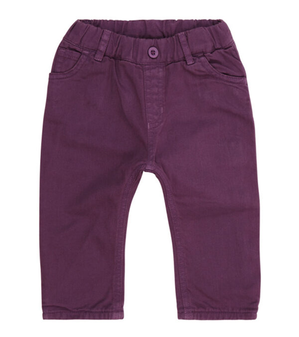 Baby Pants lined made of Twill aubergine