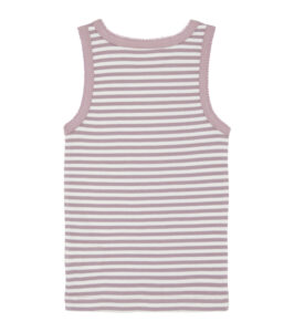 Girl vest with mauve Stripes - Image 2