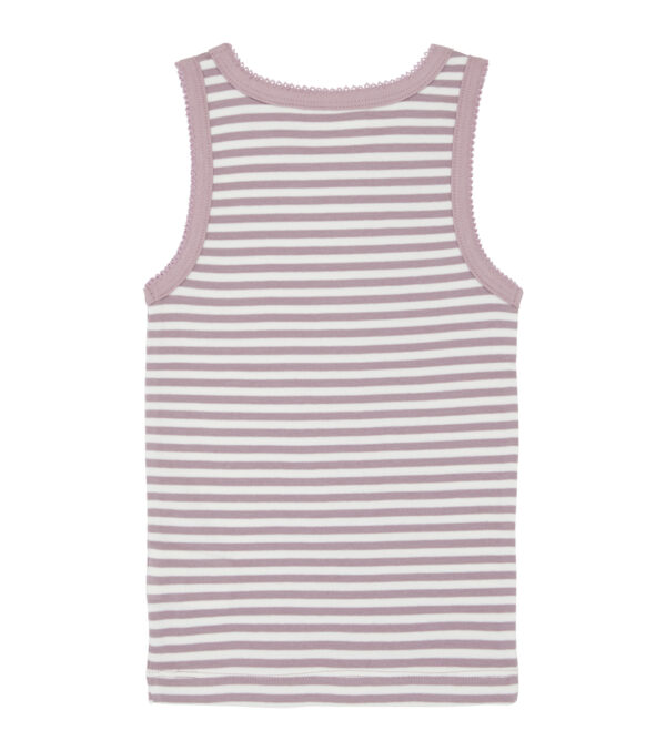 Girl vest with mauve Stripes - Image 2