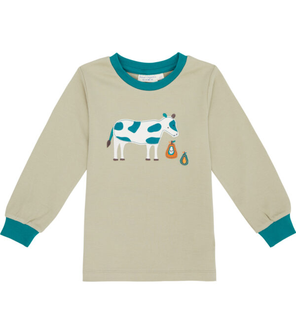 Children's Pajamas sage green with Pears - Image 2