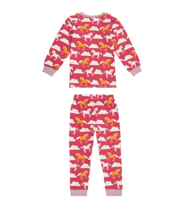 Children's Pajamas pink with Horses & Clouds - Image 5