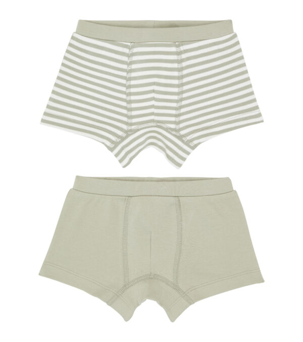 Boys Boxer Shorts Twin Pack, sage green