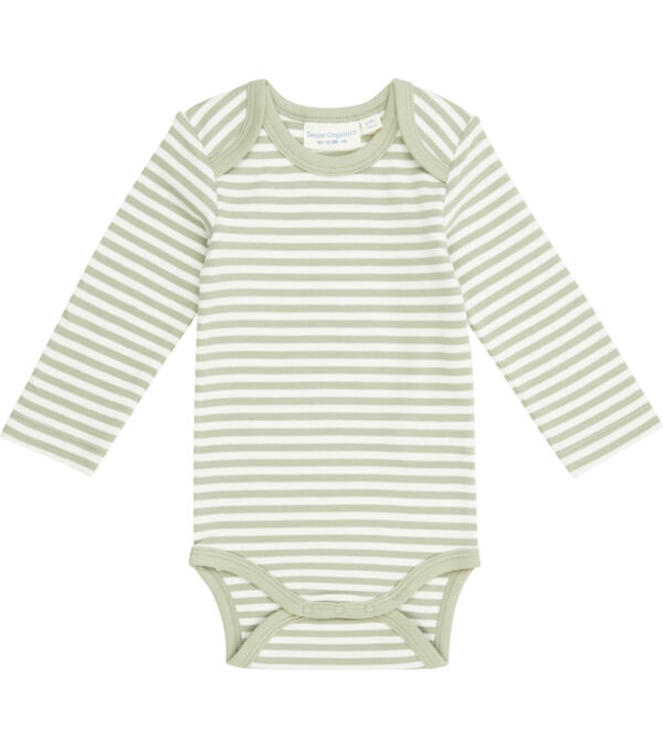 Long sleeve body sage green striped