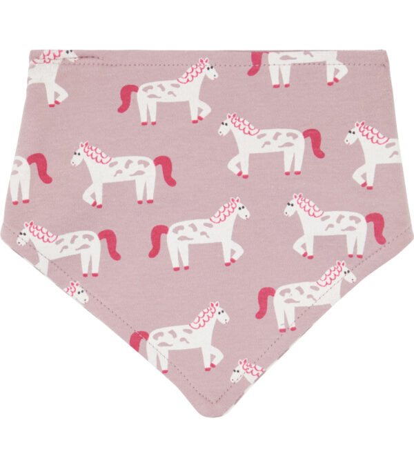 Baby reversible Scarf & Bib Horses