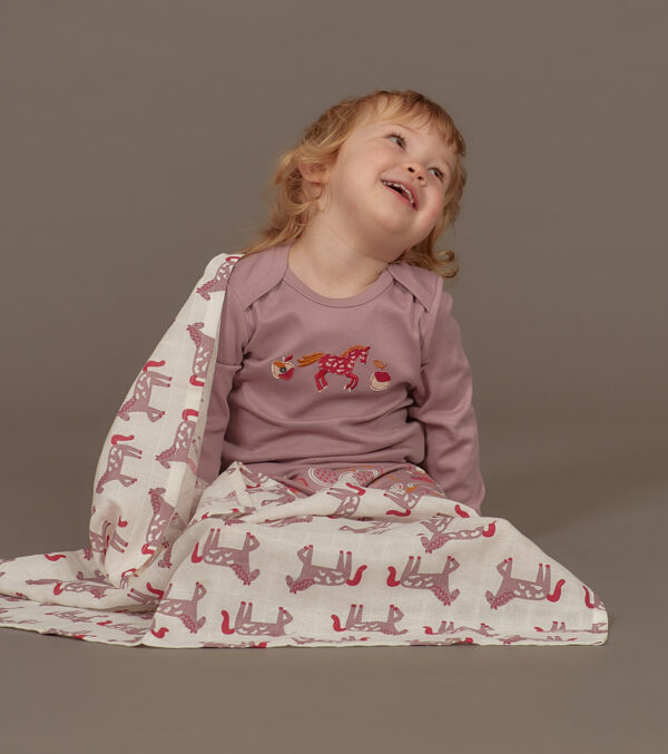 2-pack Muslin Blankets Horses - Image 2