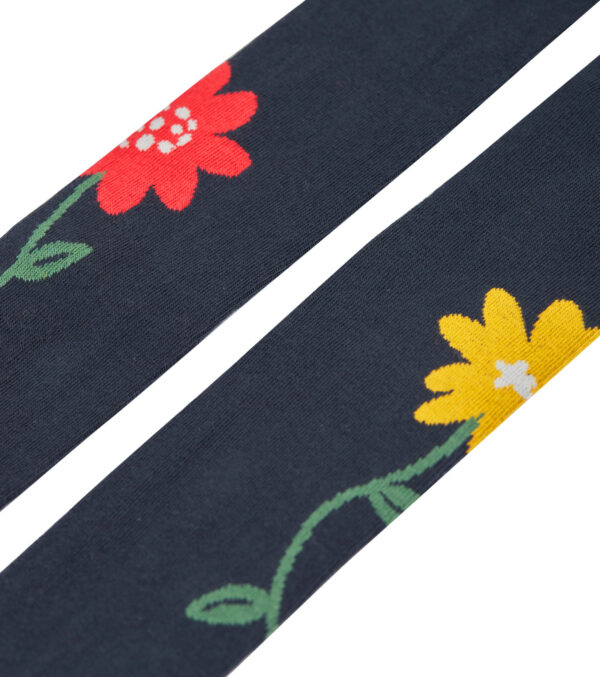 Warm Kids Tights, Pack of 2, Flowers & Stripes - Image 5