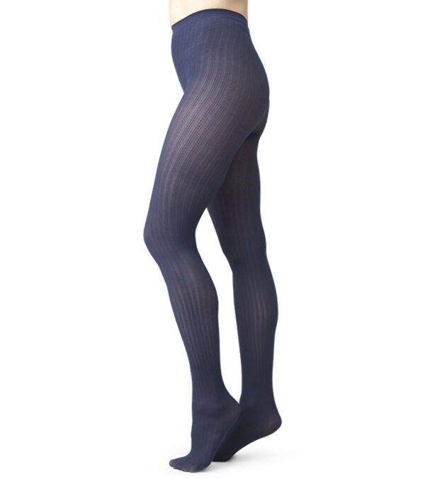 Alma Rib Tights 70 denier, navy blue