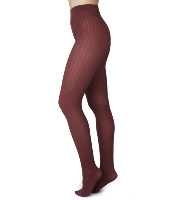 Alma Rib Tights 70 denier, wine